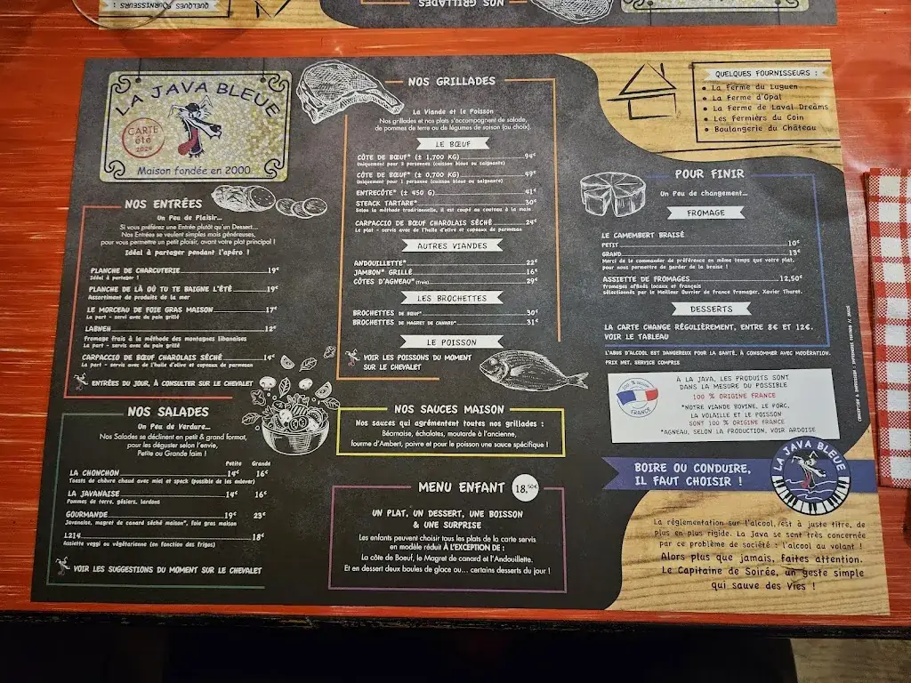 Menu_La Java Bleue_Amanlis_image_2