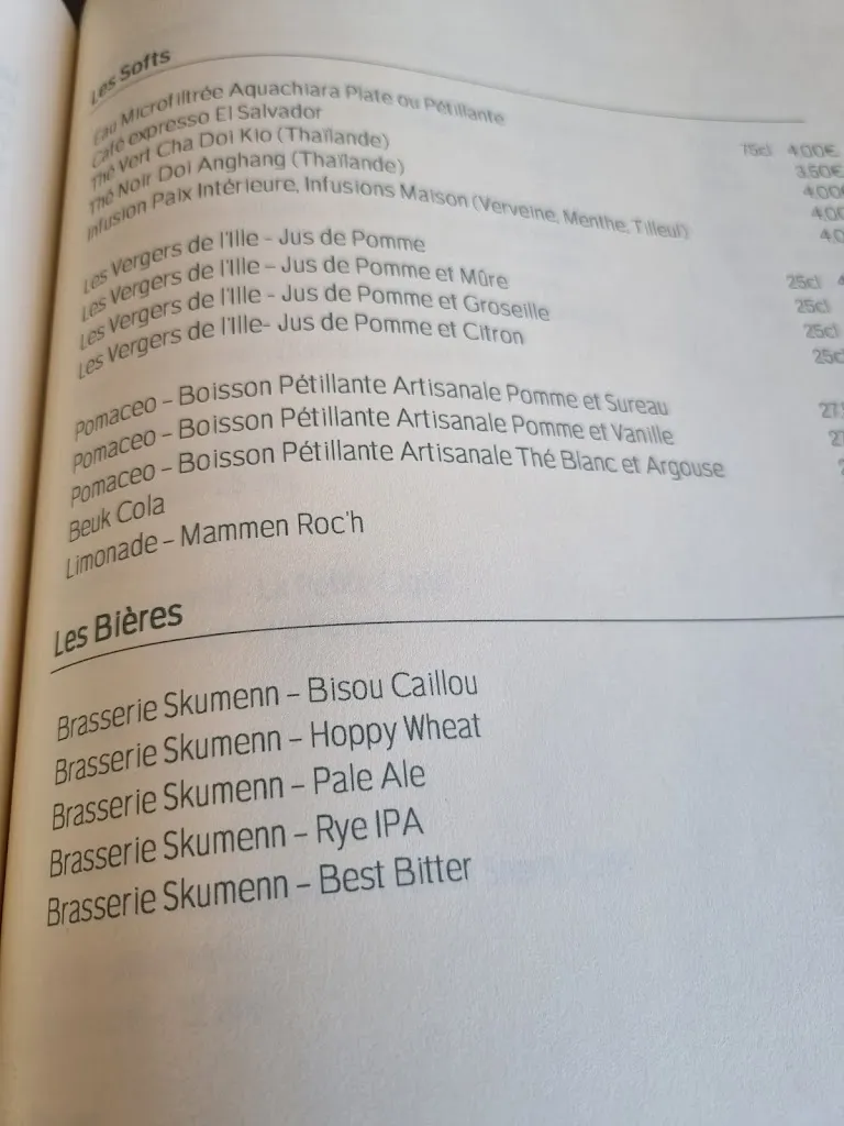 Menü_CUEILLETTE RESTAURANT_Cesson-Sévigné_Bild_2