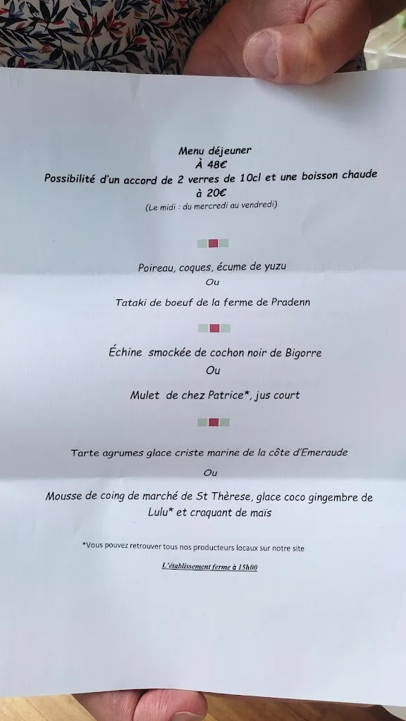 Menu_Auberge du Pont d'Acigné_Noyal-sur-Vilaine_image_1