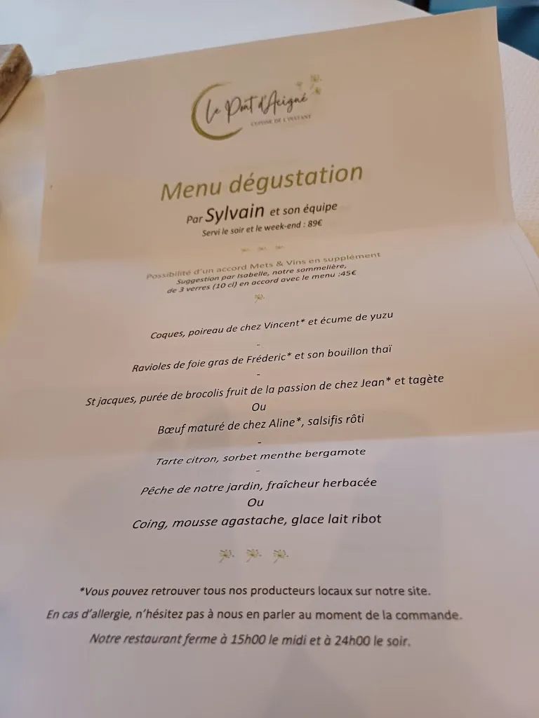 Menu_Auberge du Pont d'Acigné_Noyal-sur-Vilaine_image_2