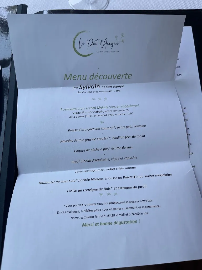 Menu_Auberge du Pont d'Acigné_Noyal-sur-Vilaine_image_3