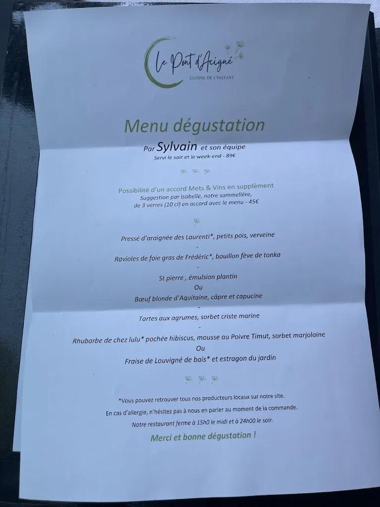 Menu_Auberge du Pont d'Acigné_Noyal-sur-Vilaine_image_4
