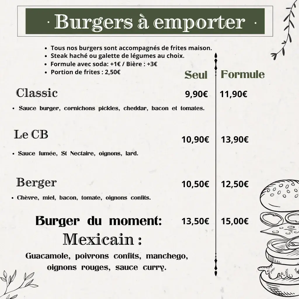 Menu_Le cheval Blanc Resto Bistrot - Bar_Argentré-du-Plessis_image_3