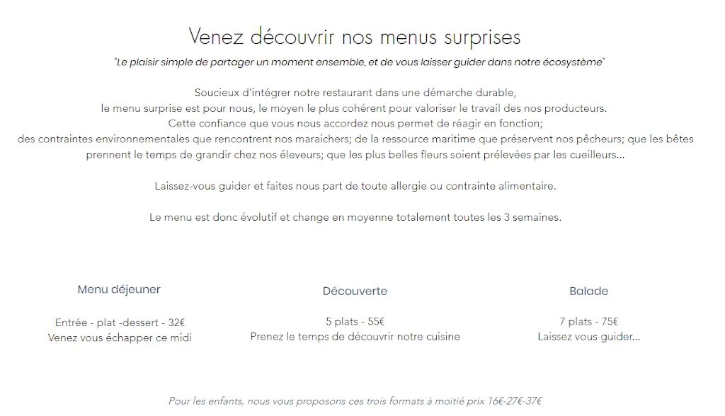 Menu_Vivant | Restaurant Arradon_Arradon_image_1