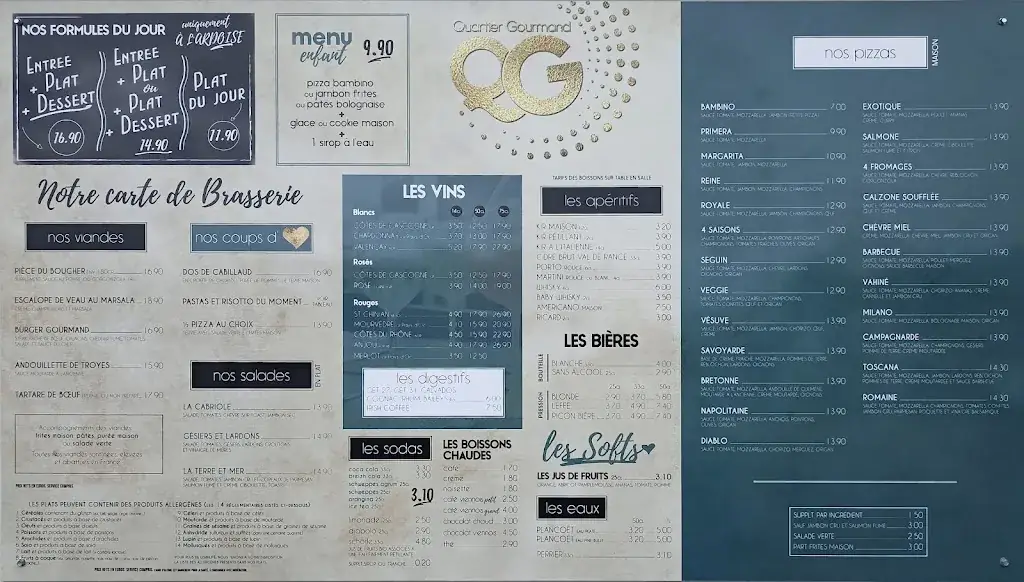 Menu_Restaurant Le Quartier Gourmand_Arradon_image_2