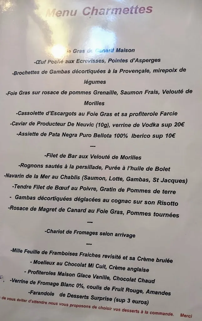 Menu_Auberge des Charmettes_Torcy_image_1