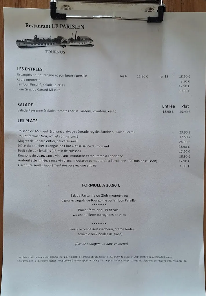 Menu_RESTAURANT L’irréductible_Tournus_image_3