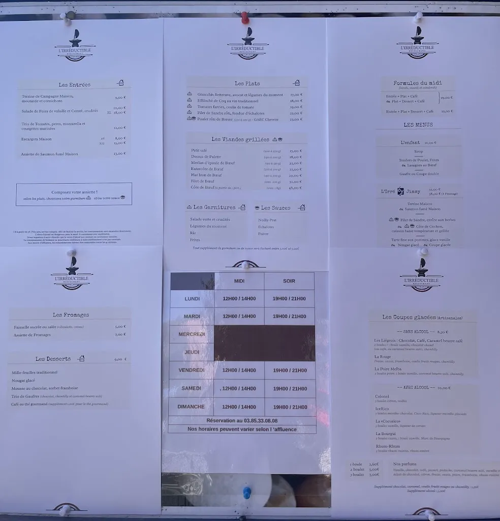 Menu_RESTAURANT L’irréductible_Tournus_image_4