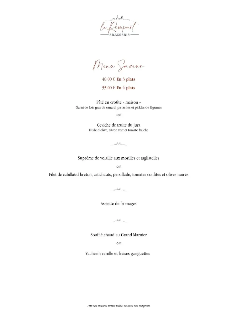 Menü_Restaurant Le Rempart à Tournus_Tournus_Bild_4