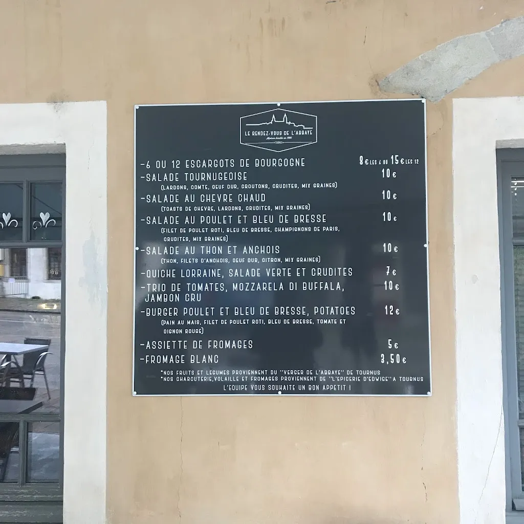 Menu_Le Rendez-Vous de l'Abbaye_Tournus_image_2