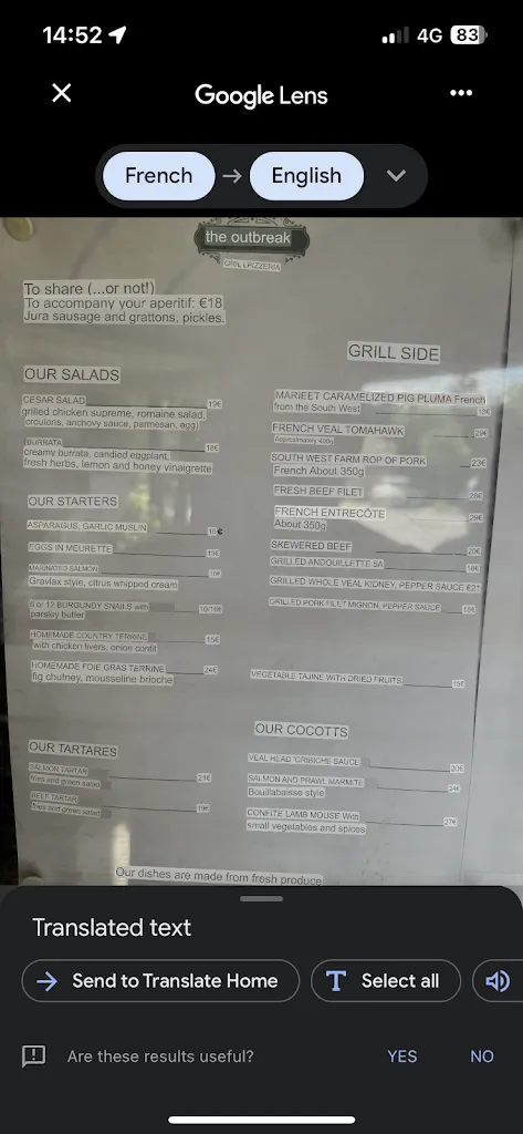 Menu_Brasserie La Flambée_Tournus_image_1