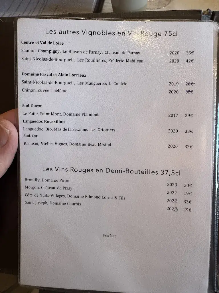 Menu_Auberge des Gourmets_Villars_image_3