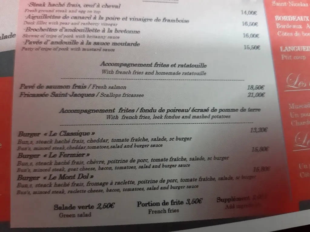 Menu_Restaurant La Table Ronde_Dol-de-Bretagne_image_1