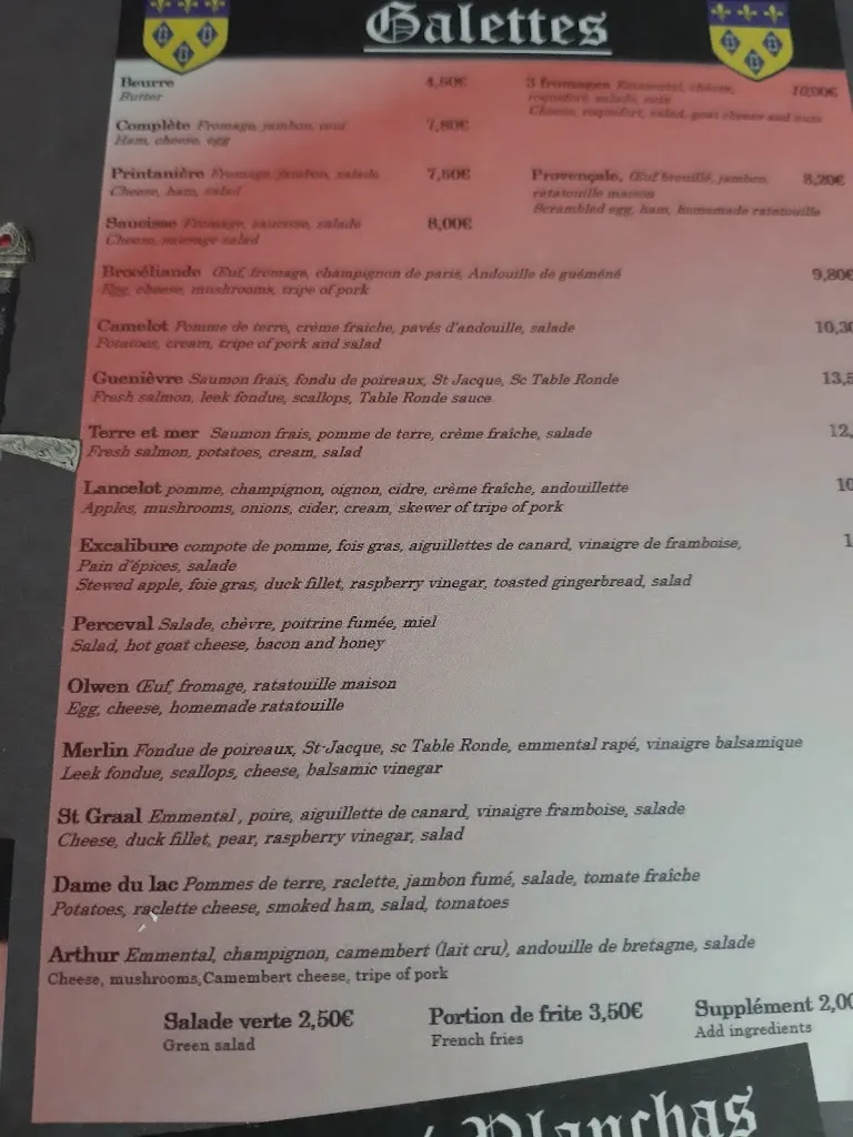 Menu_Restaurant La Table Ronde_Dol-de-Bretagne_image_2