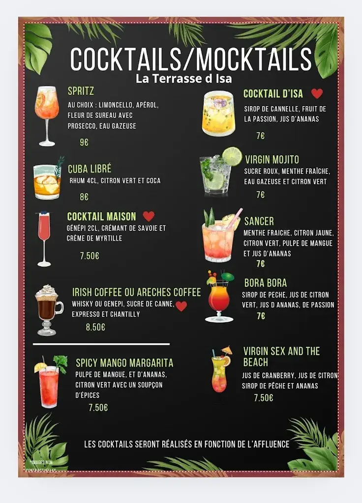 Menu_La Terrasse d'ISA_Beaufort_image_1
