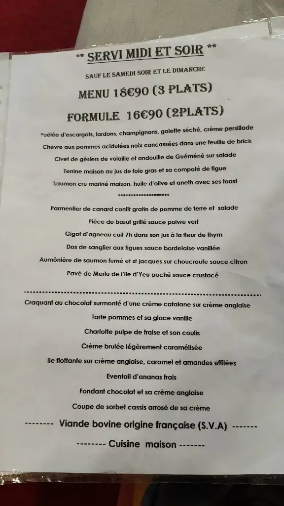 Menu_L'Auberge Saint Louis_Vitré_image_2