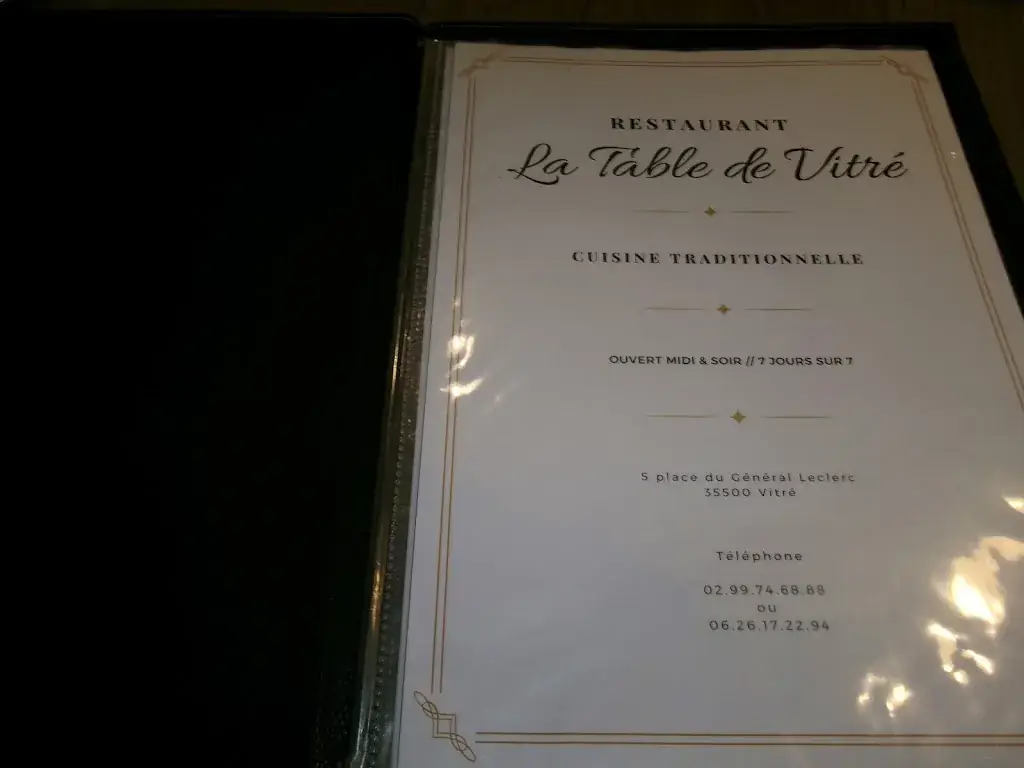 Menu_La Table de Vitré_Vitré_image_2