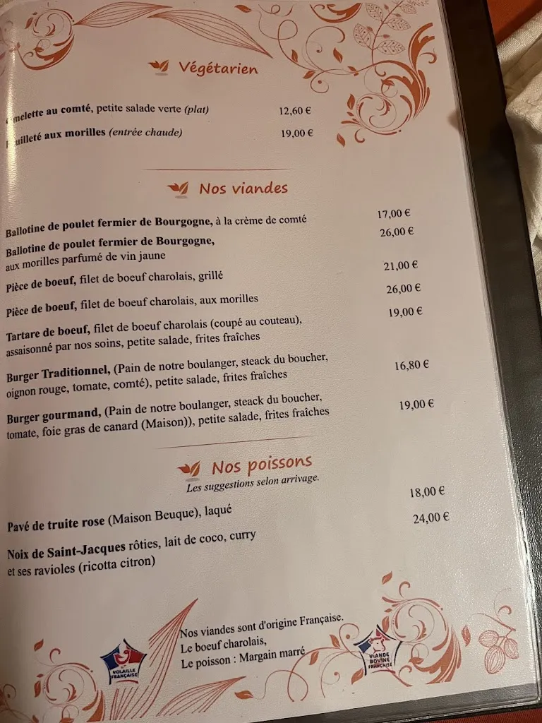Menu_Le relais du Revermont SARL_Beaufort_image_1
