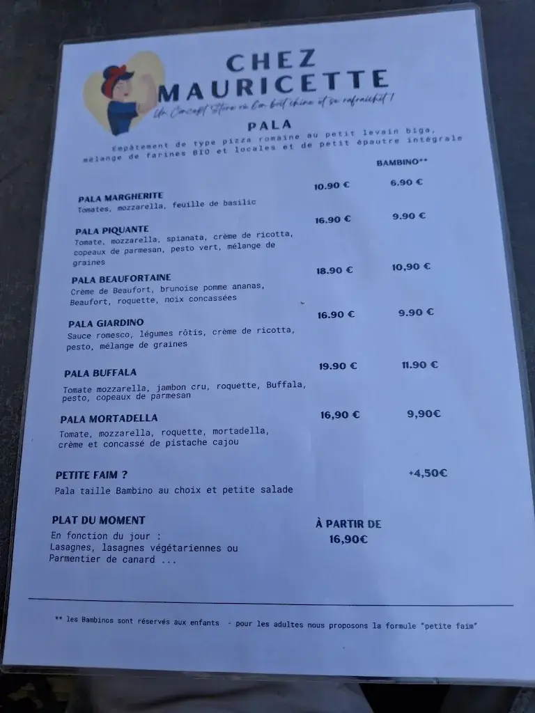 Menu_Chez Mauricette_Beaufort_imagen_2