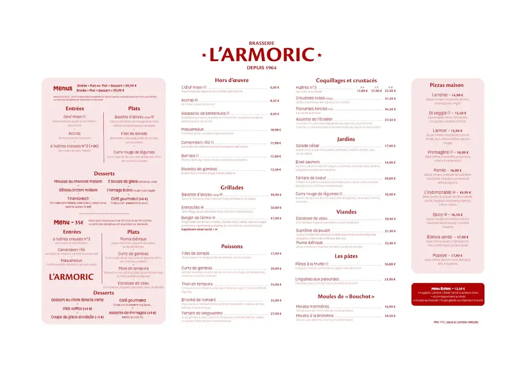 Menu_L'Armoric_Auray_image_1