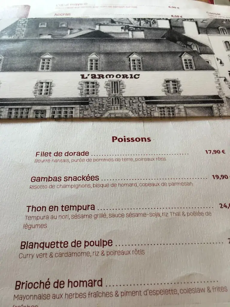 Menu_L'Armoric_Auray_image_4