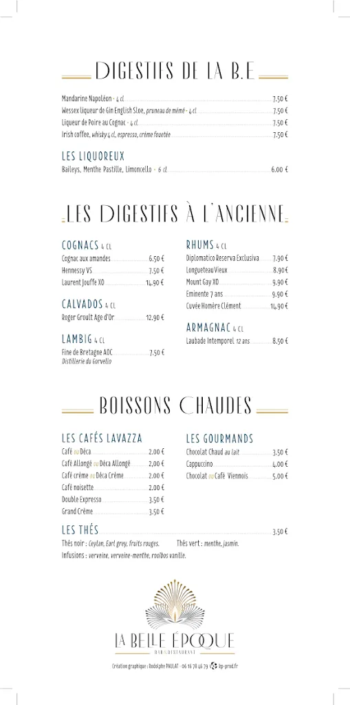 Menu_La Belle Époque Auray_Auray_image_1