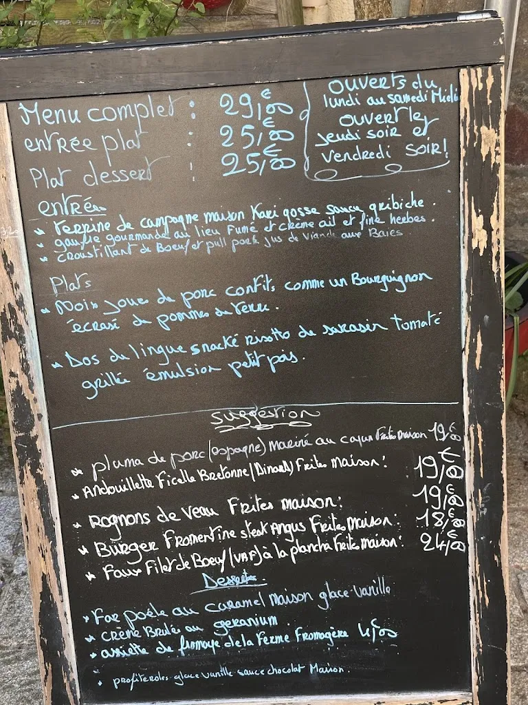 Menu_La Fromentine_Auray_image_1