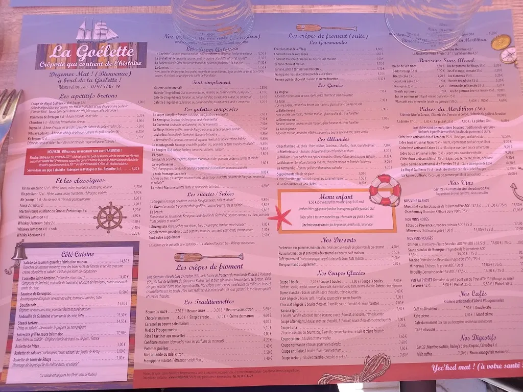 Menü_Crêperie restaurant La Goélette_Baden_Bild_3