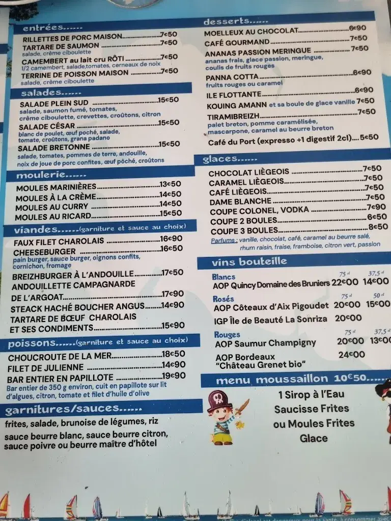 Menu_Bar Brasserie Plein Sud_Larmor-Baden_image_1