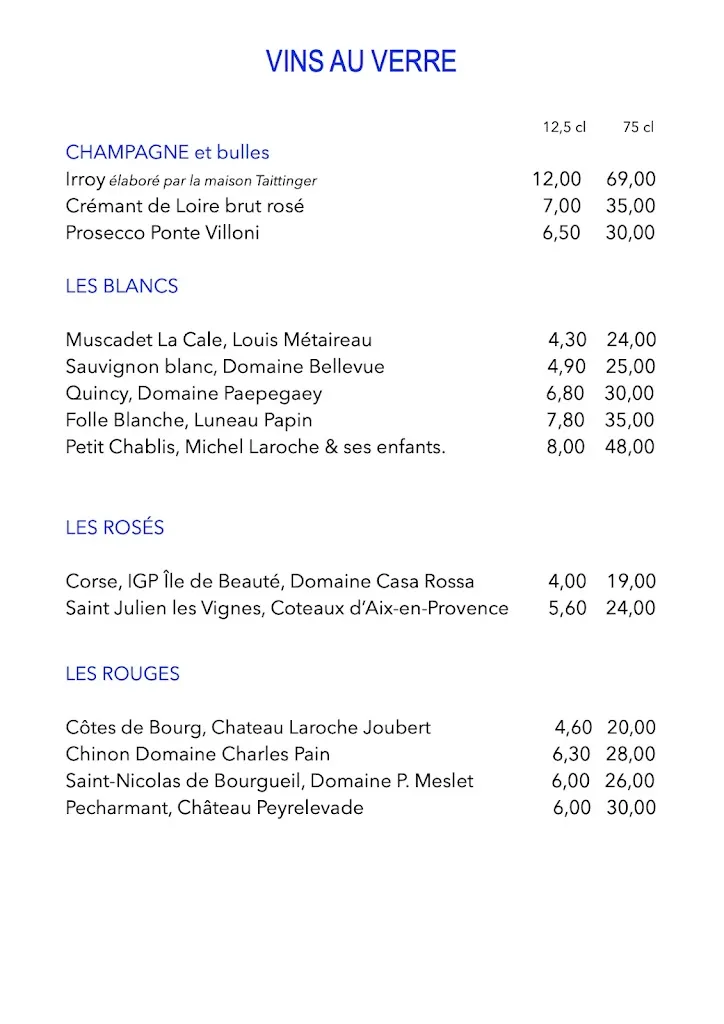 Menü_Restaurant La Cale_Sauzon_Bild_3