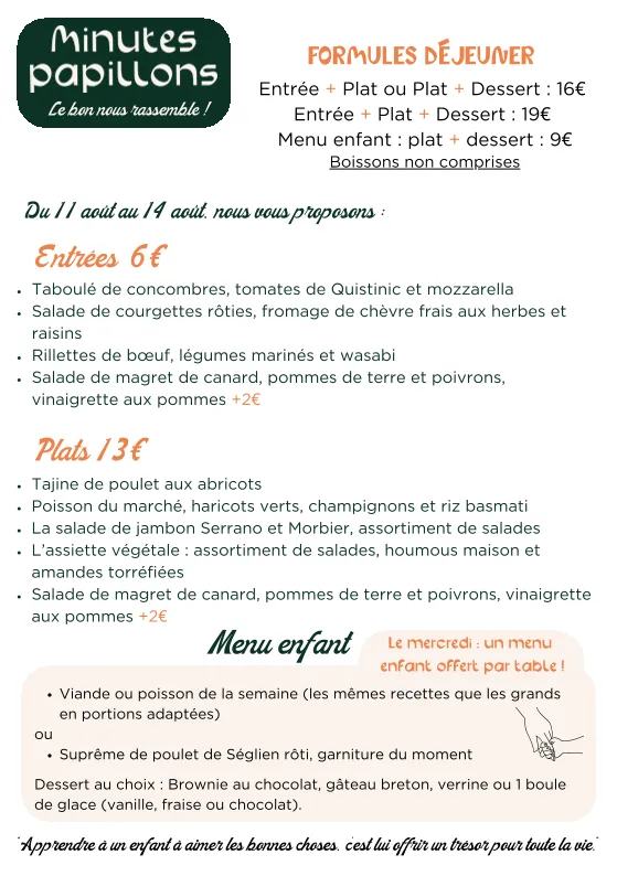 Menu_Minutes Papillons : traiteur, restaurant et lieu de réception_Baud_image_1