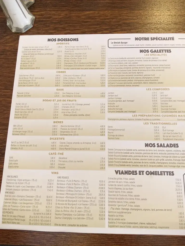 Menu_Au Bon Vieux Temps_Baud_image_1