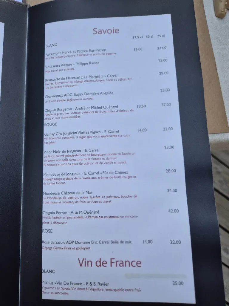 Menu_RESTAURANT LE 1947_Beaufort_immagine_4