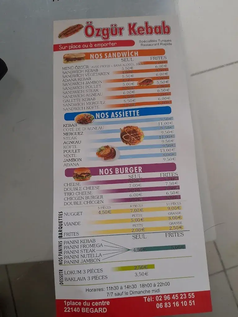 Menu_Ozgur Kebab_Bégard_image_1