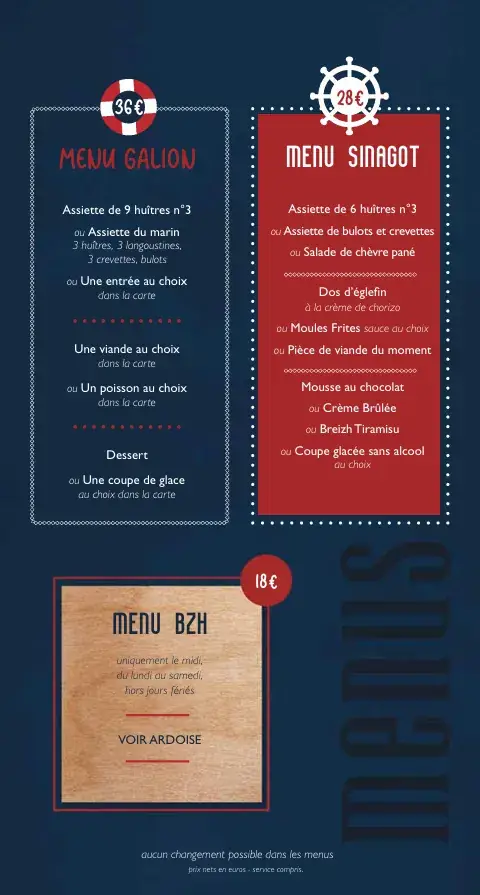 Menu_Le Voilier_Arzon_immagine_2