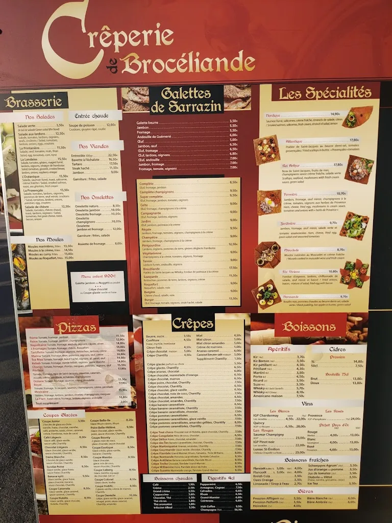 Menu_Crêperie De Brocéliande_Arzon_immagine_1