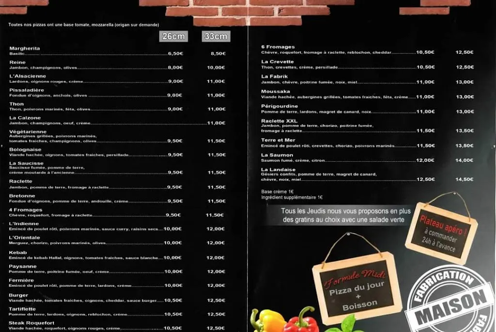 Menu_La Fabrik À Pízzas_Bignan_image_2