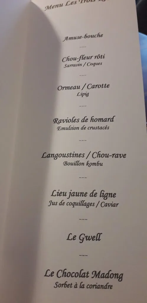 Menu_Les Trois Rochers_Combrit_image_4