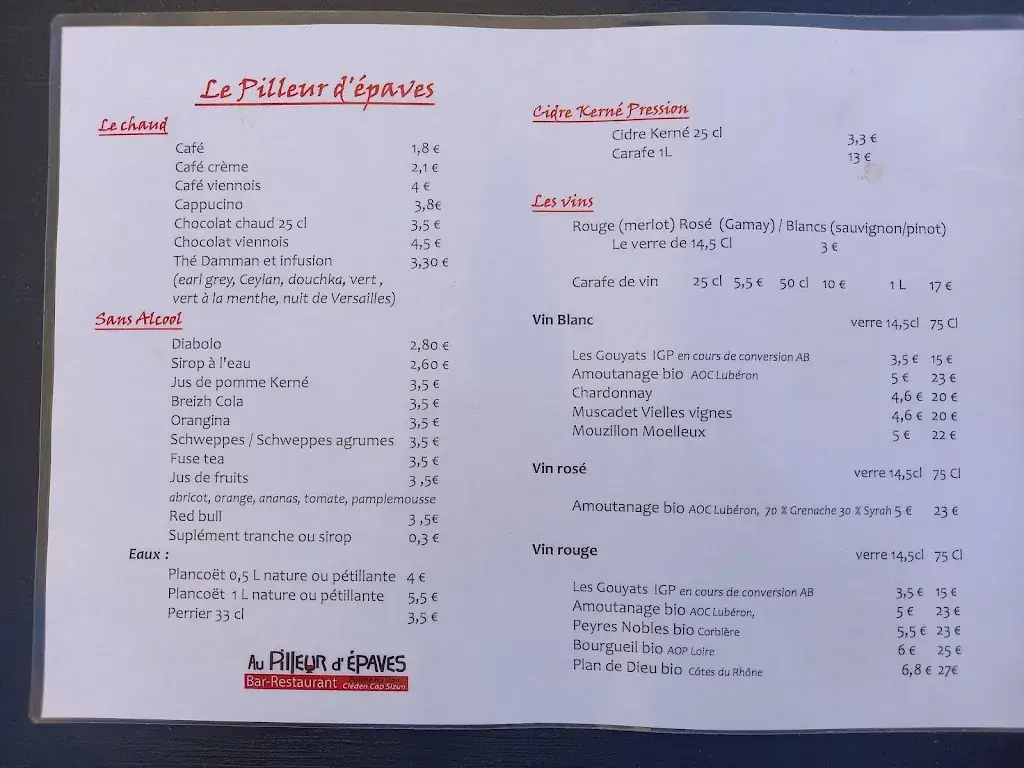 Menu_Le Pilleur d'Épaves_Cléden-Cap-Sizun_image_2