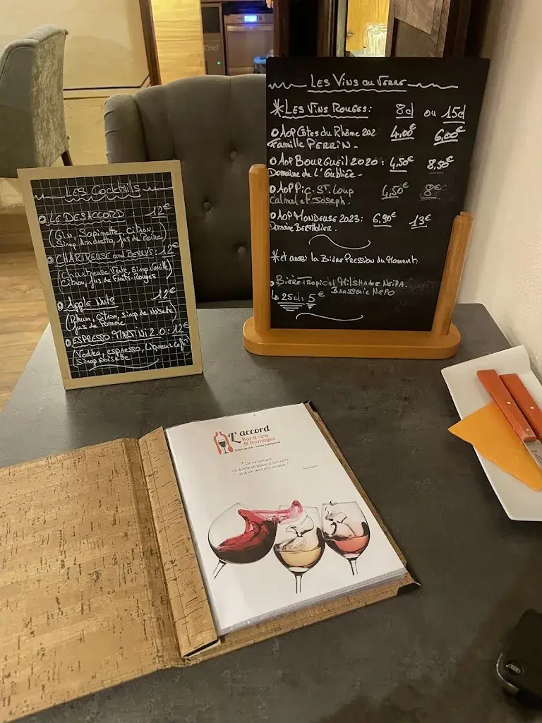 Menu_L'accord - bar à vins, cocktails et bières_Beaufort_image_1