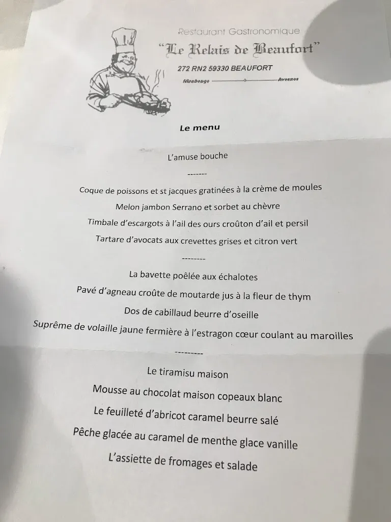 Menu_Le Relais de Beaufort_Beaufort_image_1