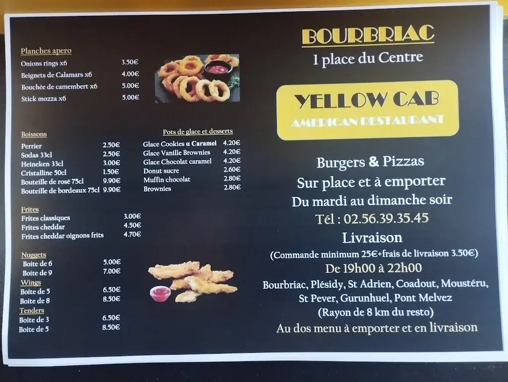 Menu_Yellow Cab bbc_Bourbriac_image_1