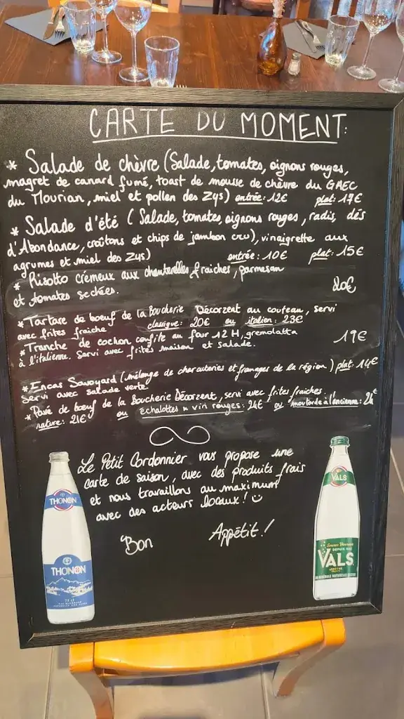 Menu_Le Petit Cordonnier - Bar & Restaurant_Bellevaux_image_1