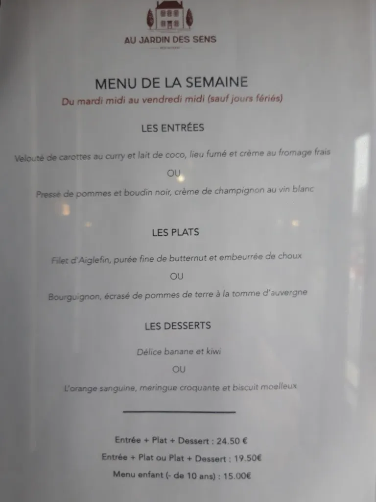 Menu_Restaurant Au Jardin des Sens_Hennebont_immagine_1