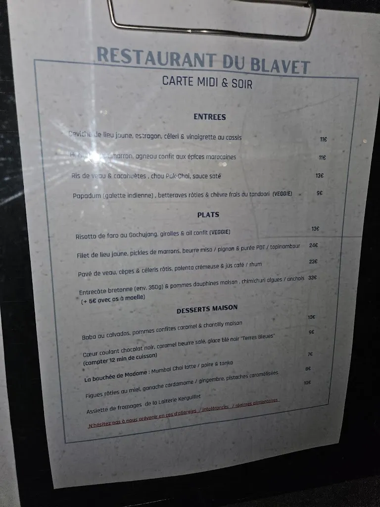 Menu_Restaurant Du Blavet_Hennebont_image_2