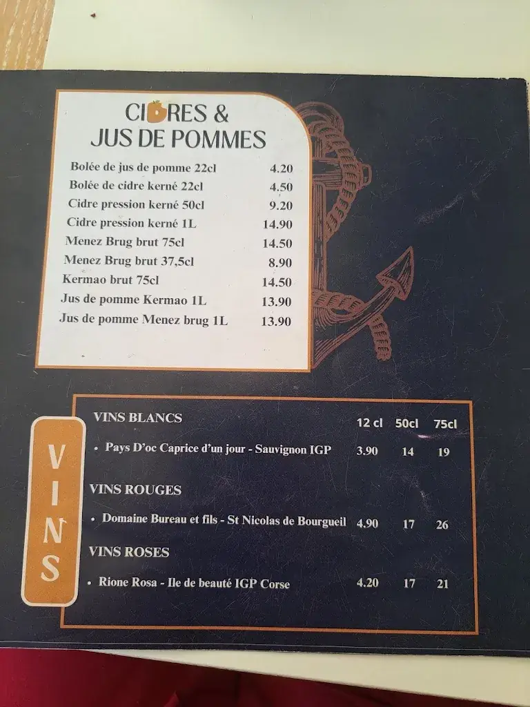 Menu_La Mouette Rieuse_Bénodet_image_3