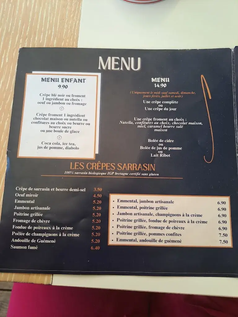 Menu_La Mouette Rieuse_Bénodet_image_4