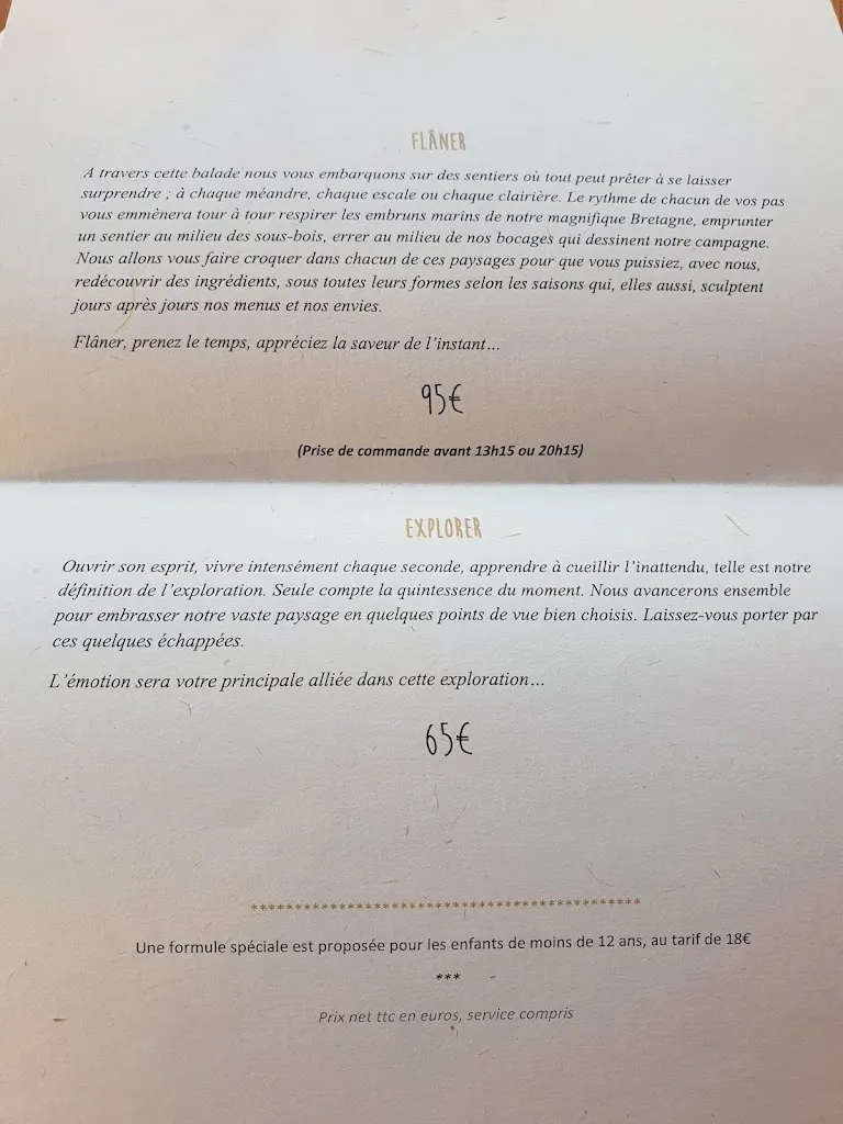 Menu_Restaurant La Table des Pères_Piré-Chancé_image_1