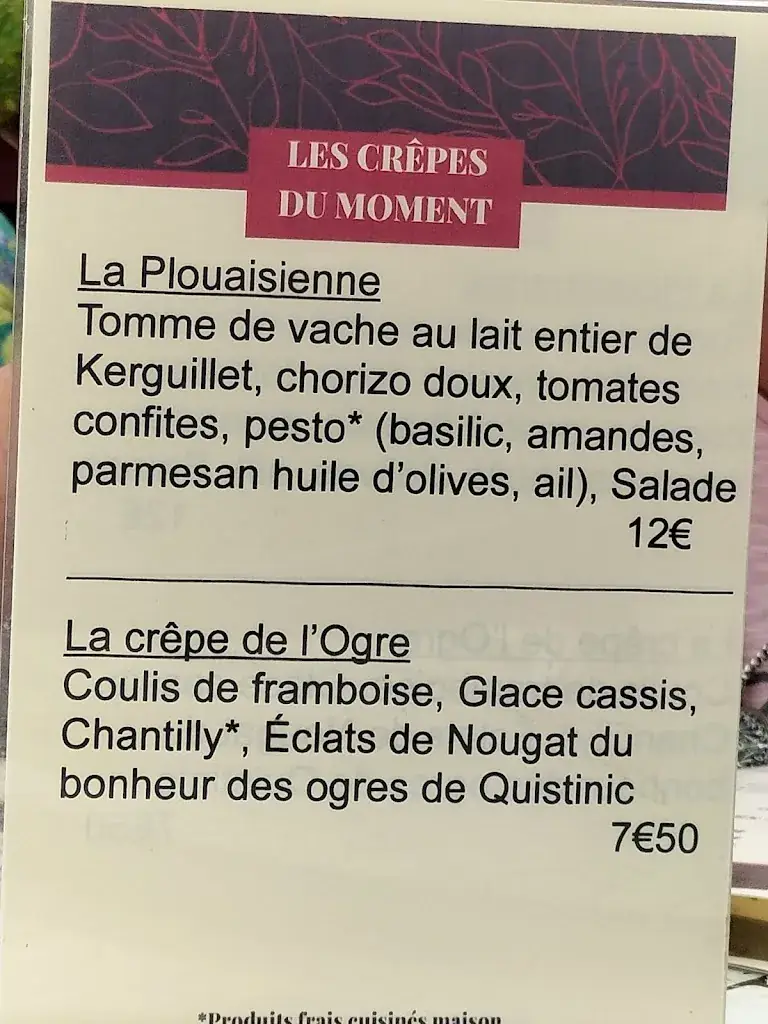 Menu_Ar Vadelen Crêperie-Restaurant Bubry_Bubry_immagine_1