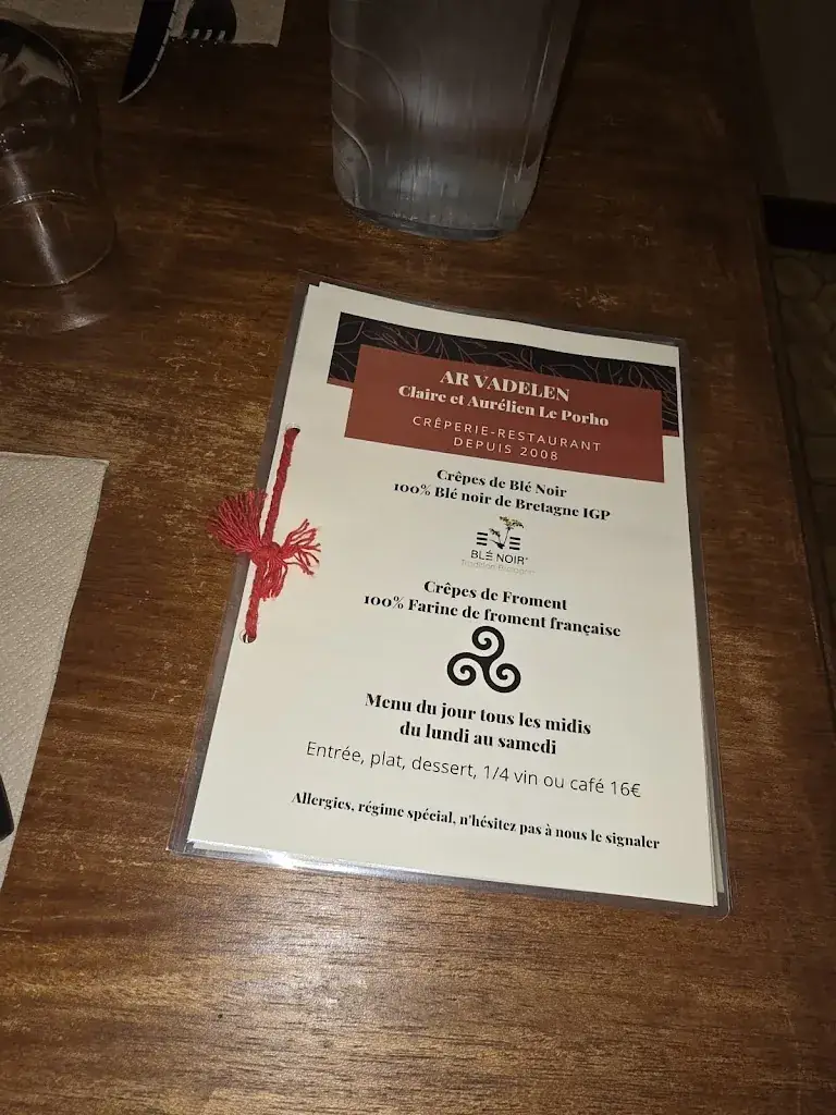 Menu_Ar Vadelen Crêperie-Restaurant Bubry_Bubry_immagine_3